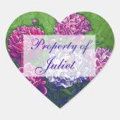 Peonies Heart Book Stickers (Voorkant)