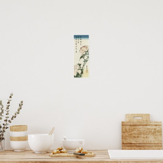 Peonies, Hiroshige Poster (Keuken)