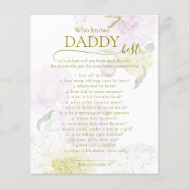 Peonies Hydrangea Baby shower spel Daddy Best