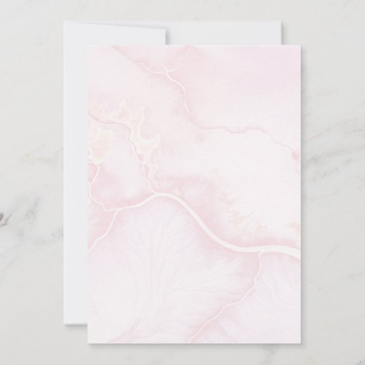 Peonies | Hydrangeas Waterverf Floral Baptisme Kaart (Achterkant)