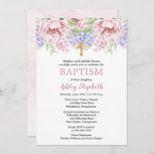 Peonies | Hydrangeas Waterverf Floral Baptisme Kaart (Voorkant / Achterkant)