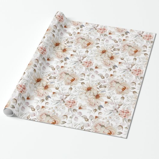 Peonies in Bloom Cadeaupapier (Uitgerold)