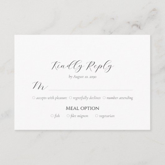 Peonies in Bloom RSVP Card (Voorkant)