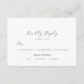 Peonies in Bloom RSVP Card Kaartje (Voorkant)