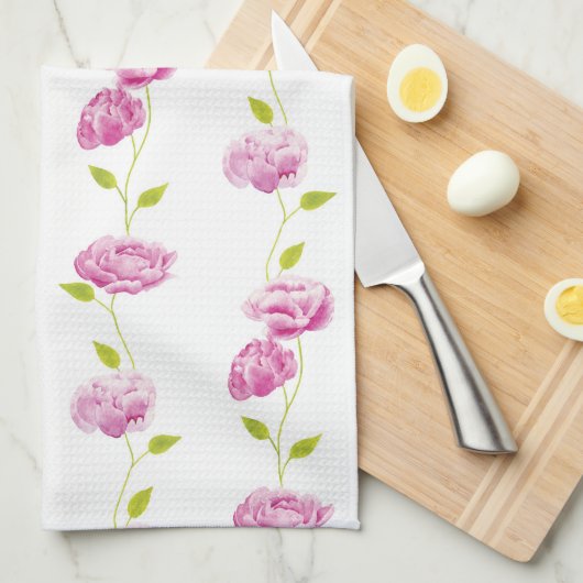 Peonies in de Orangery Theedoek (Quarter Fold)