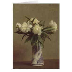 Peonies in een blauwe en witte fase