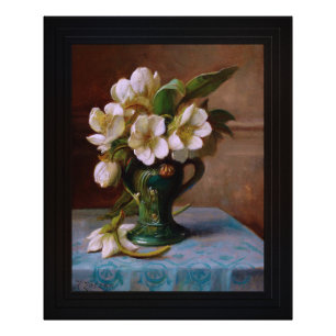 Peonies in een vaas van Hans Zatzka Foto Afdruk