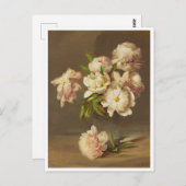 Peonies in een Vase, Charles Ethan Porter Briefkaart (Voorkant / Achterkant)