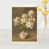 Peonies in een Vase, Charles Ethan Porter Kaart (Gele Bloem)