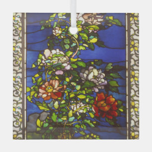 Peonies in met de wind gekleurd glas ornament