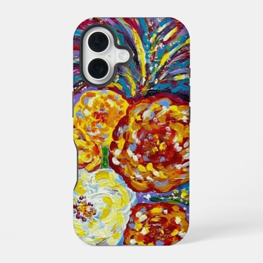 Peonies iPhone case 16 Hoesje (Achterkant)