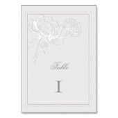 Peonies Ivoor Dubbel Lijst Formele Elegante Huweli Kaart (Achterkant)