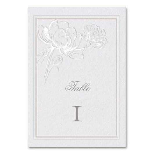 Peonies Ivoor Dubbel Lijst Formele Elegante Huweli Kaart (Achterkant)