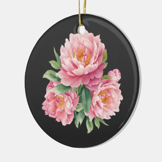 Peonies Keramisch Ornament (Links)