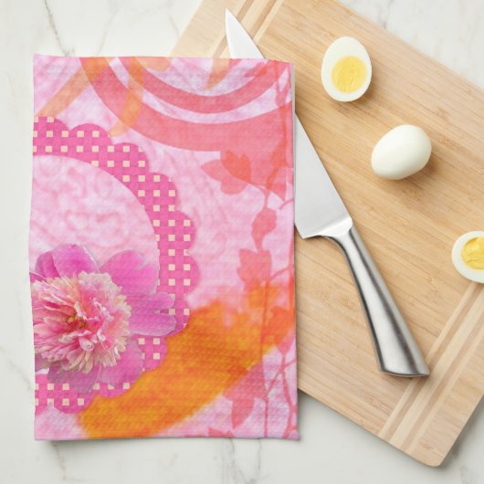Peonies Kitchen Towel Theedoek (Quarter Fold)