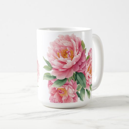 Peonies Koffiemok (Voorkant rechts)