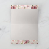 Peonies Mauve and Blush Floral Stationery Card Kaart (Binnen)