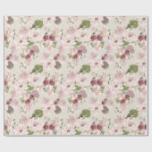 Peonies Mauve en Blush Contemmodern Floral Cadeaupapier (Vlak)