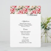 Peonies Menu Kaart (Staand voorkant)