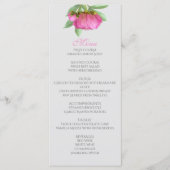 Peonies Menu Kaart (Voorkant)