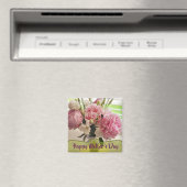 Peonies Moederdag Floral Magneet (Insitu (Vaatwasser))