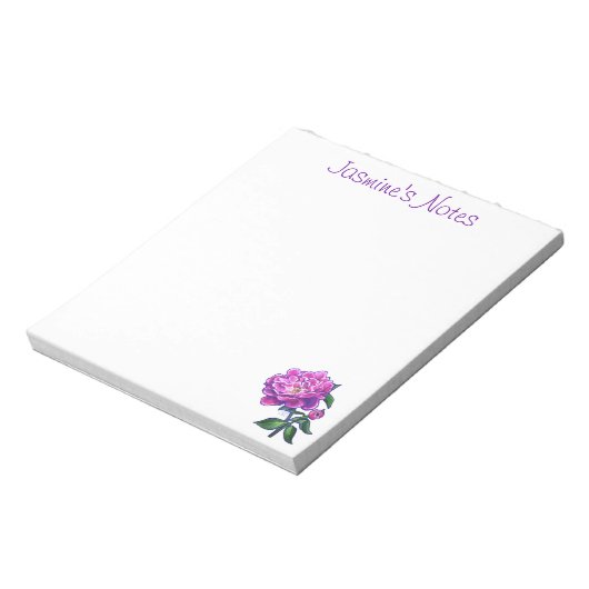 Peonies Notitieblok (Linkerzijde)