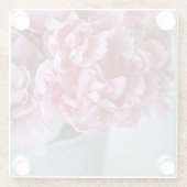 Peonies op de tabel glazen onderzetter (Achterkant)