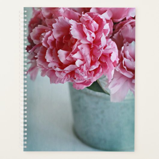 Peonies op de tabel planner (Voorkant)