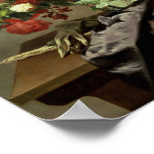 Peonies, papavers en Rozen, 1849 Poster (Hoek)