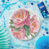 Peonies Papieren Bordje (Feest)