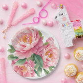 Peonies Papieren Bordje (Feest)