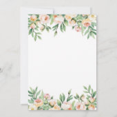 Peonies Peach Pink Script Elegant Floral Sweet 16 Kaart (Achterkant)