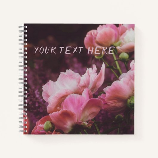 Peonies Personalized Scrapbook Notitieboek (Voorkant)