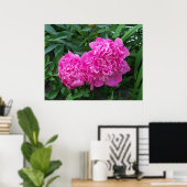 Peonies Poster (Thuiskantoor)