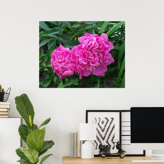 Peonies Poster (Thuiskantoor)