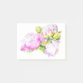 Peonies, roze, wit, waterverf schilderij post-it® notes (Voorkant)