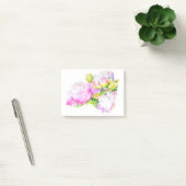 Peonies, roze, wit, waterverf schilderij post-it® notes (Kantoor)