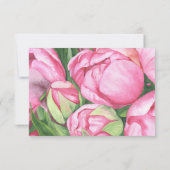 Peonies Rozen 90ste verjaardagsfeest Bedankkaart (Achterkant)