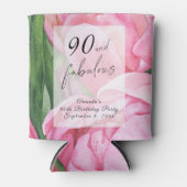 Peonies Rozen 90ste verjaardagsfeest Blikjeskoeler (Voorkant)
