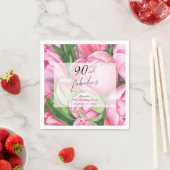 Peonies Rozen Floral 90ste verjaardagsfeest Servet (Insitu)