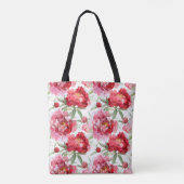 Peonies schouder Tas (Achterkant)