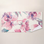 Peonies Seamless Pattern. Achtergrond waterverf. Badhanddoek (Badhanddoek)