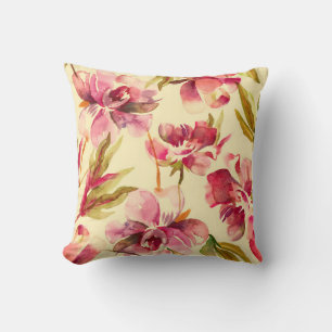 Peonies Seamless Pattern. Achtergrond waterverf.  Kussen