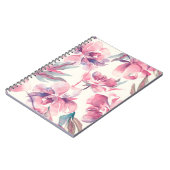 Peonies Seamless Pattern. Achtergrond waterverf. Notitieboek (Linkerzijde)