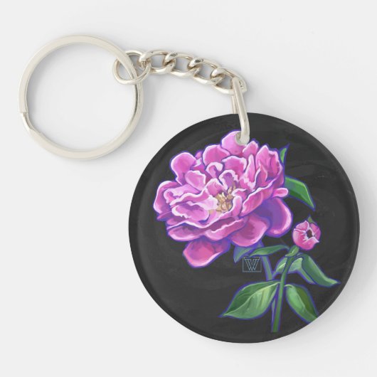 Peonies Sleutelhanger (Voorkant)