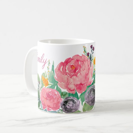 Peonies Specialized Mug Koffiemok (Voorkant links)