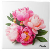 Peonies Tegeltje (Voorkant)