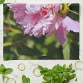 Peonies Theedoek (Gevouwen)