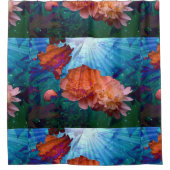 Peonies Under Water Douchegordijn (Voorkant)