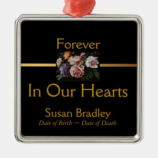 Peonies van Anselm Feuerbach Gepersonaliseerd Orna Metalen Ornament (Voorkant)